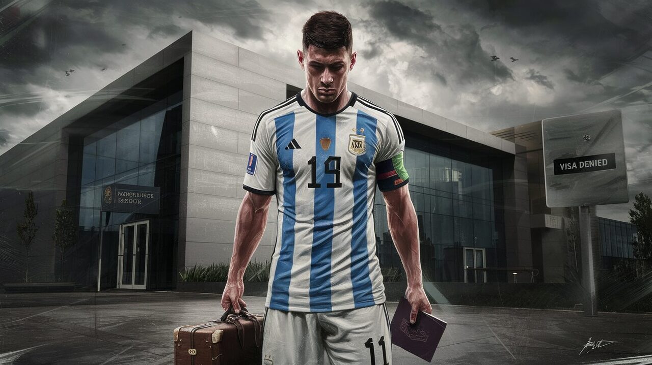an argentinian defender encounters visa issues just before the upcoming club world cup, raising concerns about his participation in the prestigious tournament.