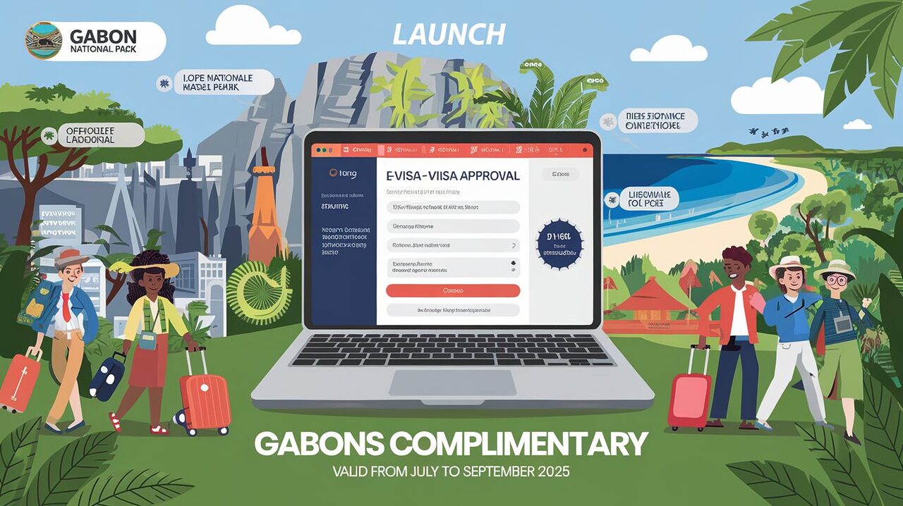 discover gabon this summer! from july to september 2025, tourists can enjoy a complimentary e-visa, making it easier than ever to explore the stunning landscapes and vibrant culture of gabon. don't miss your chance to experience this adventure!