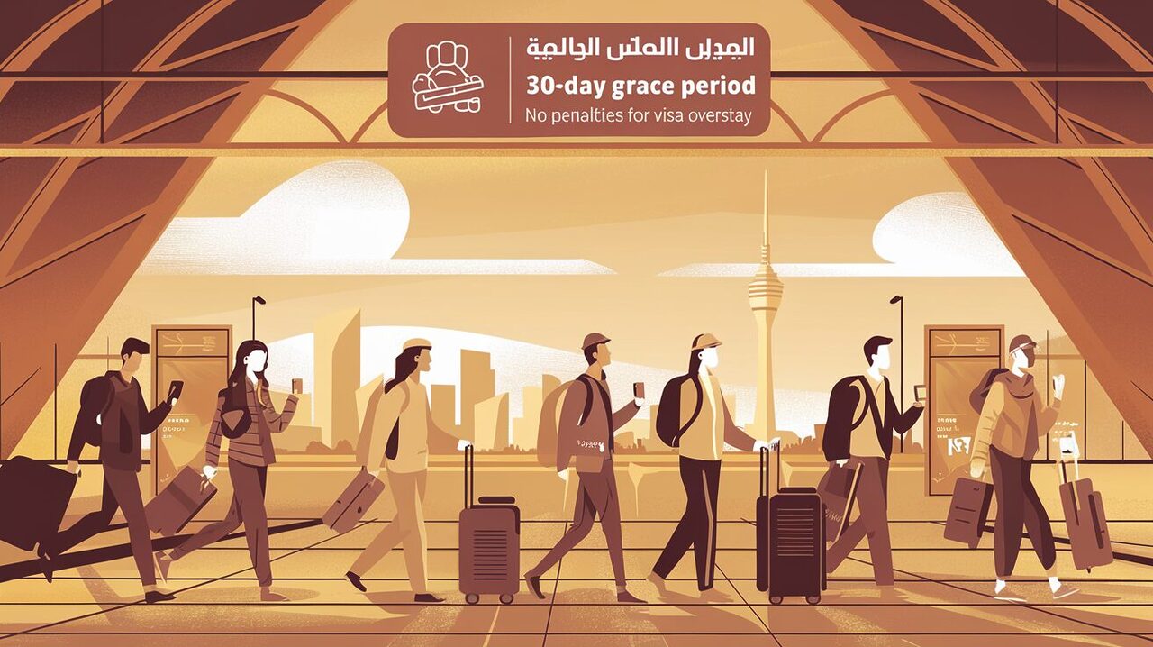 l'arabie saoudite introduit un délai de grâce de 30 jours, permettant aux détenteurs de visas de visiteur expirés de quitter le royaume sans encourir de pénalités. cette nouvelle réglementation permet de garantir un départ en douceur et d'éviter les amendes.
